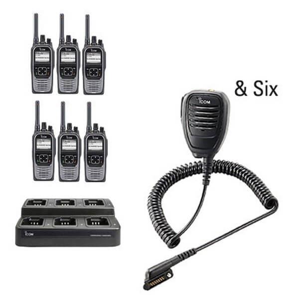 Icom IC-F4400D / F3400D NXDN iDAS Digital Portable Radio "Six Pack"-Icom-ICF44-34DS-6-168