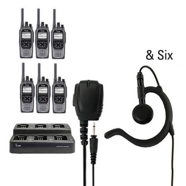 Icom IC-F4400D / F3400D NXDN iDAS Digital Portable Radio "Six Pack"-Icom-ICF44-34DS-6-BEH
