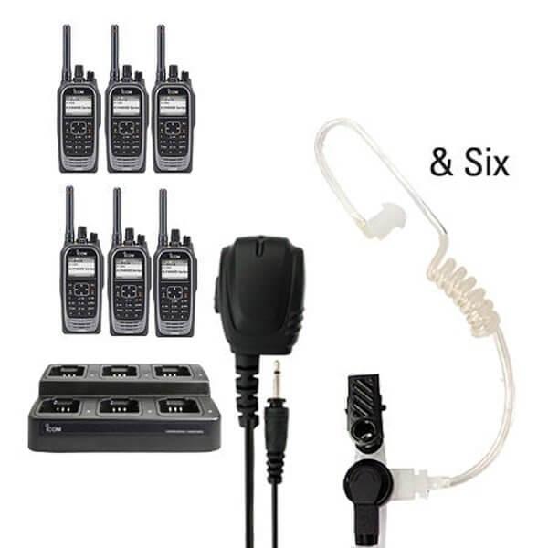 Icom IC-F4400D / F3400D NXDN iDAS Digital Portable Radio "Six Pack"-Icom-ICF44-34DT-6-TEP