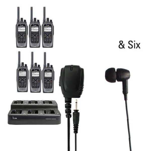 Icom IC-F4400D / F3400D NXDN iDAS Digital Portable Radio "Six Pack"-Icom-ICF44-34DT-6-EB