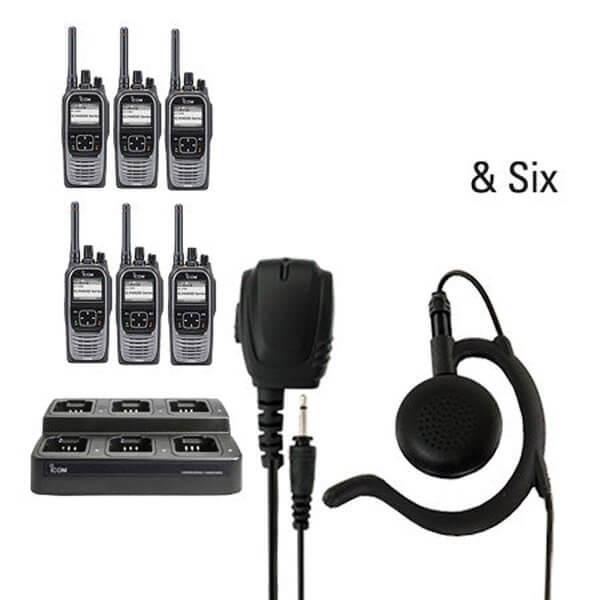 Icom IC-F4400D / F3400D NXDN iDAS Digital Portable Radio "Six Pack"-Icom-ICF44-34DS-6-EH