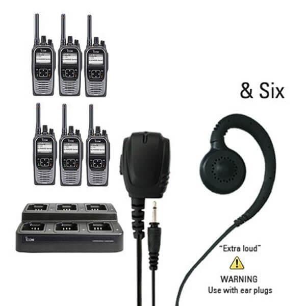 Icom IC-F4400D / F3400D NXDN iDAS Digital Portable Radio "Six Pack"-Icom-ICF44-34DS-6-LEH