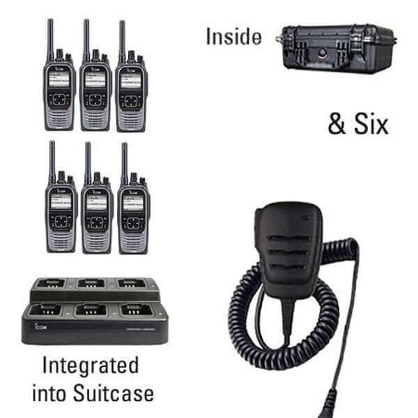 Icom IC-F4400D / F3400D NXDN iDAS Digital Portable Radio "Six Pack"-Icom-ICF44-34DS-6-RSM-S