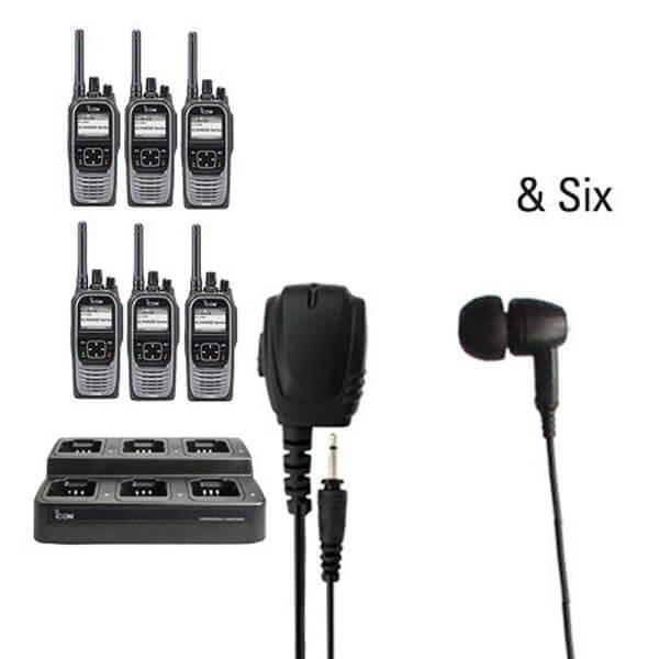 Icom IC-F4400D / F3400D NXDN iDAS Digital Portable Radio "Six Pack"-Icom-ICF44-34DS-6-EB