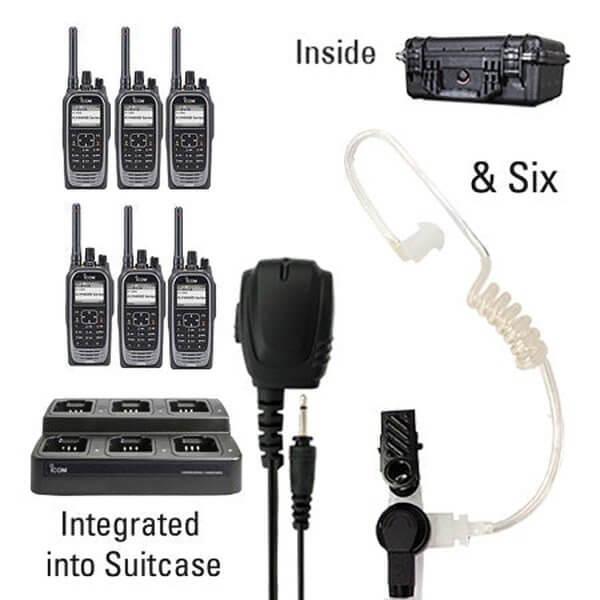 Icom IC-F4400D / F3400D NXDN iDAS Digital Portable Radio "Six Pack"-Icom-ICF44-34DT-6-TEP-S