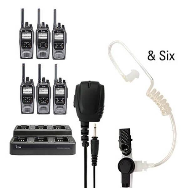 Icom IC-F4400D / F3400D NXDN iDAS Digital Portable Radio "Six Pack"-Icom-ICF44-34DS-6-TEP