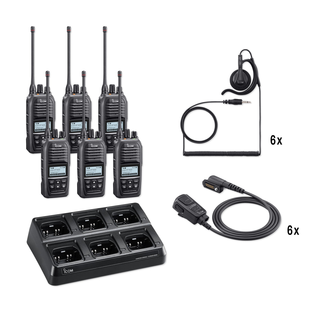 Icom IP740D Hybrid UHF / LTE Two Way Radio - Rapid Deployment Pack - Icom - 