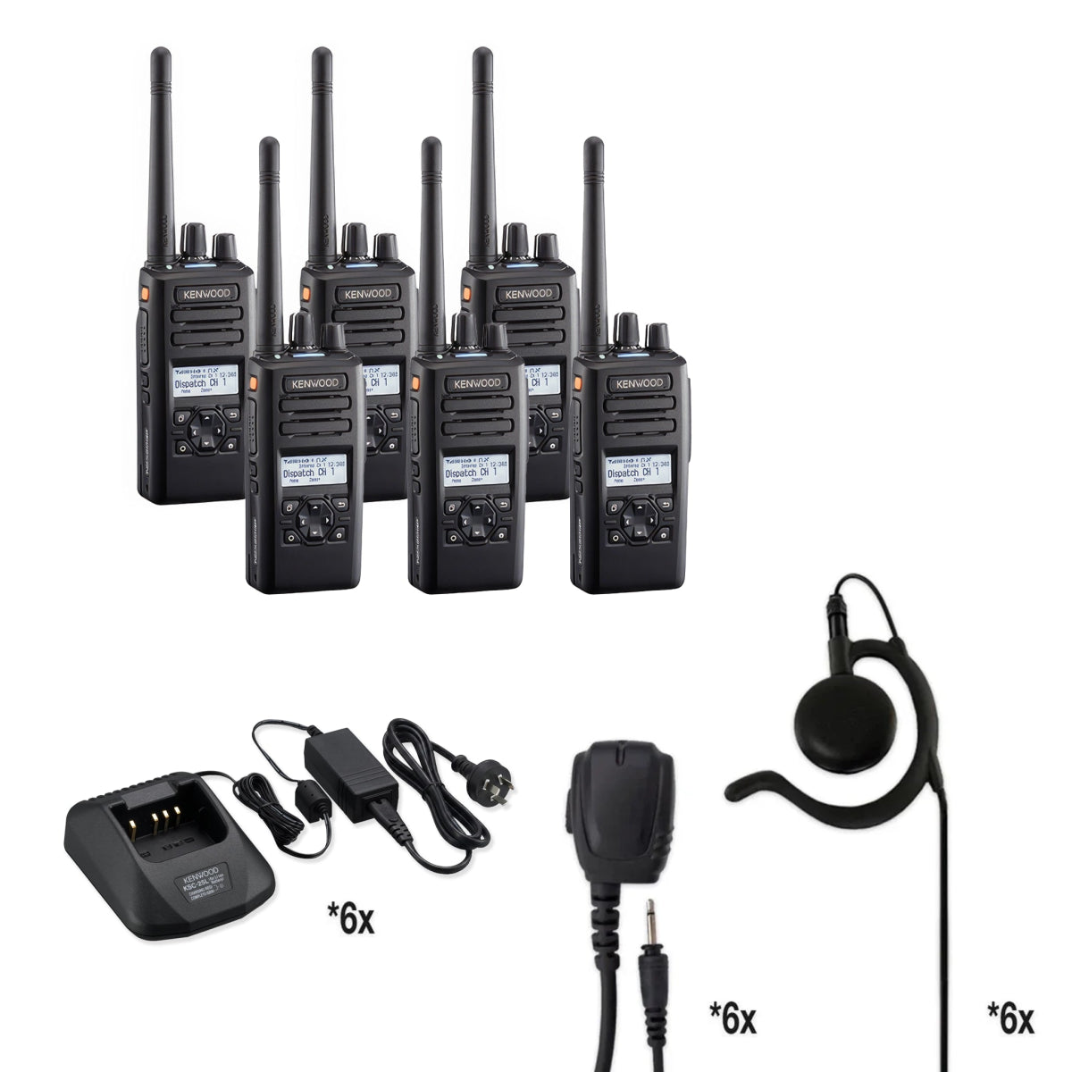 Kenwood NX - 3320 (NX - 3000 Series) UHF Two Way Radio | Bundle Package - Kenwood - NX-3320K2-WPITRQ-K-WPEH-TL-KSC-25LS-Programming(Match)