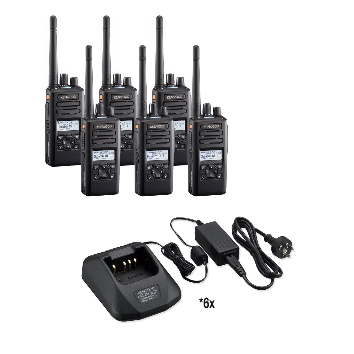 Kenwood NX - 3320 (NX - 3000 Series) UHF Two Way Radio | Bundle Package - Kenwood - NX-3320K2-KSC-25LS-Programming(Match)