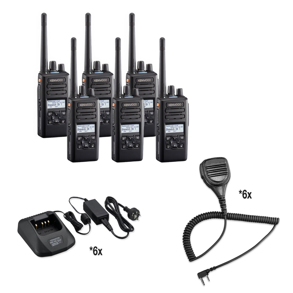 Kenwood NX - 3320 (NX - 3000 Series) UHF Two Way Radio | Bundle Package - Kenwood - NX-3320K2-RWRSM-K-KSC-25LS-Programming(Match)