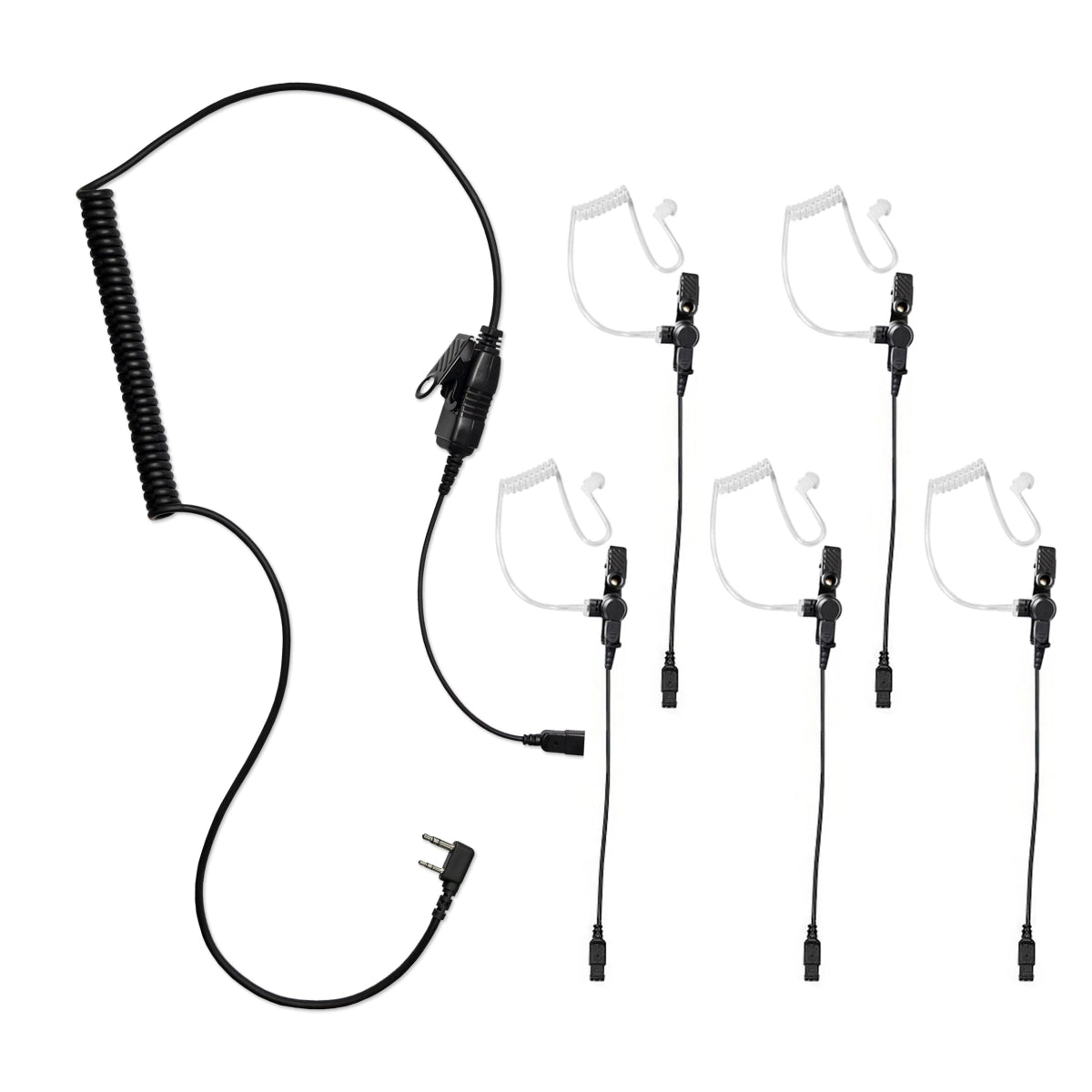 WPSSM-K Secure Swap Interchangeable system with five-piece clear tube earpiece.