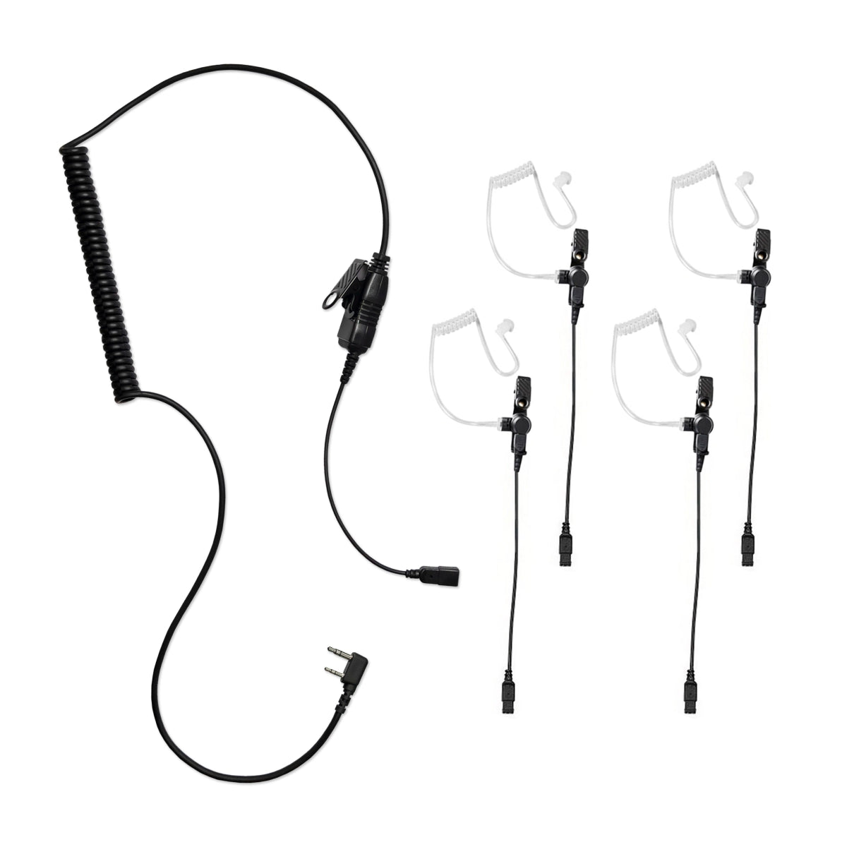 WPSSM-K Secure Swap Interchangeable system with four-piece clear tube earpiece.