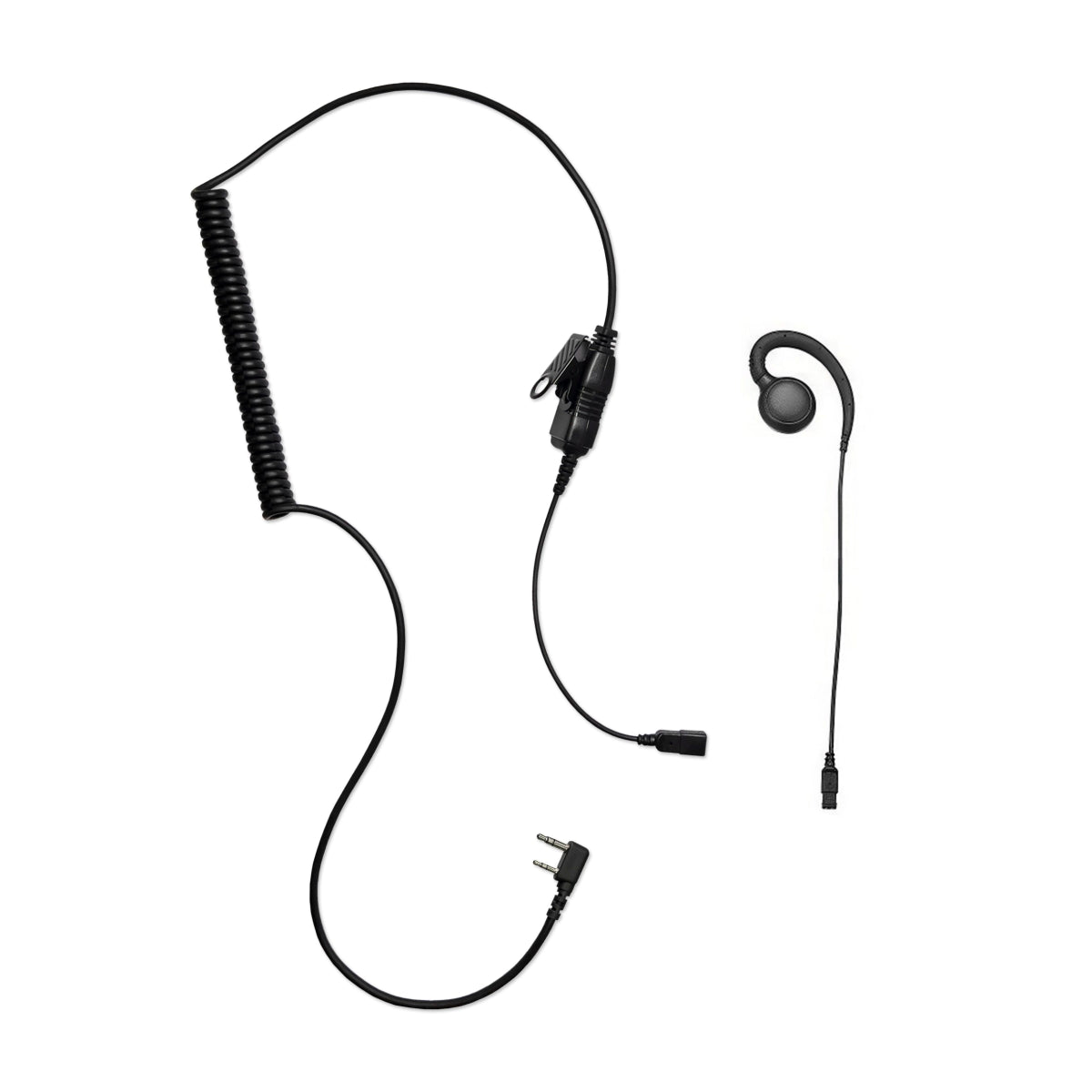 WPSSM-K Secure Swap Interchangeable system with one-piece black earhook earpiece.