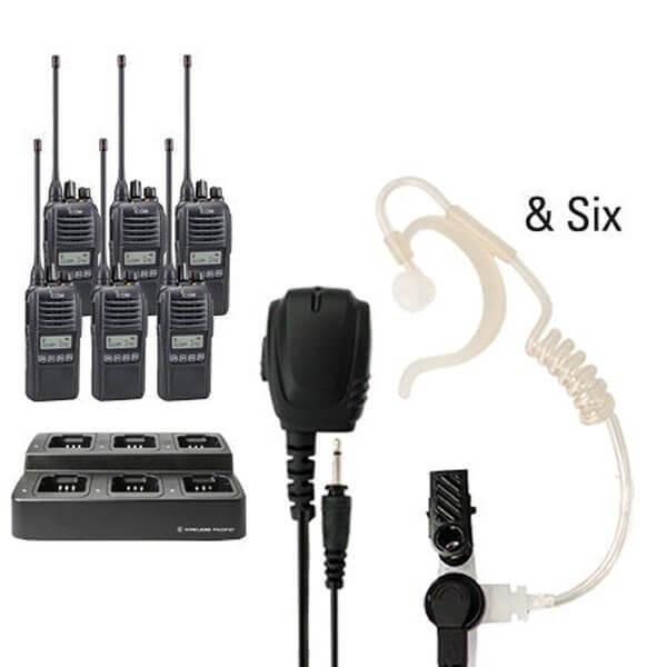Icom IC-F2100D/F1100D iDAS Digital Portable Radio "Six Pack"-Icom-ICF21-11DS-6-TEP