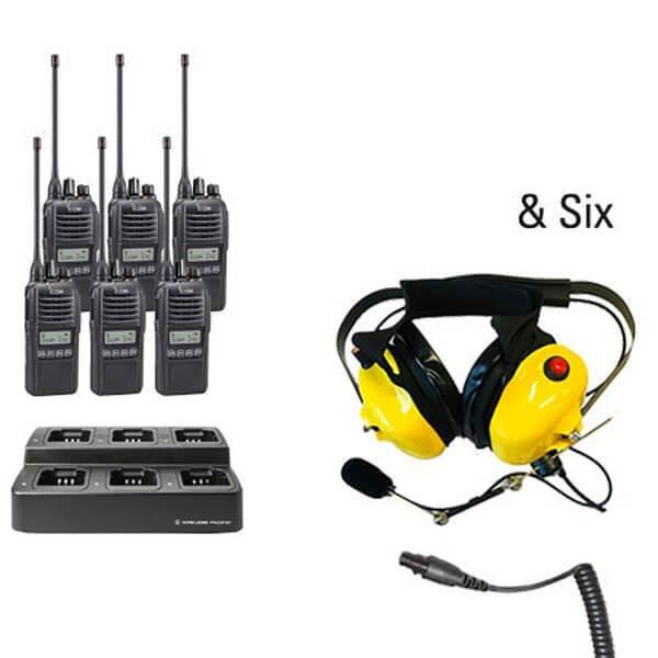 Icom IC-F2100D/F1100D iDAS Digital Portable Radio "Six Pack"-Icom-ICF21-11DS-6-SHD