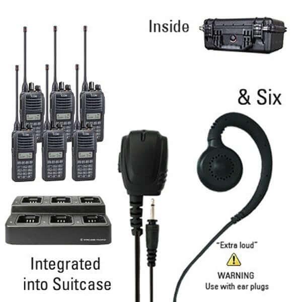 Icom IC-F2100D/F1100D iDAS Digital Portable Radio "Six Pack"-Icom-ICF21-11DT-6-TEH-S