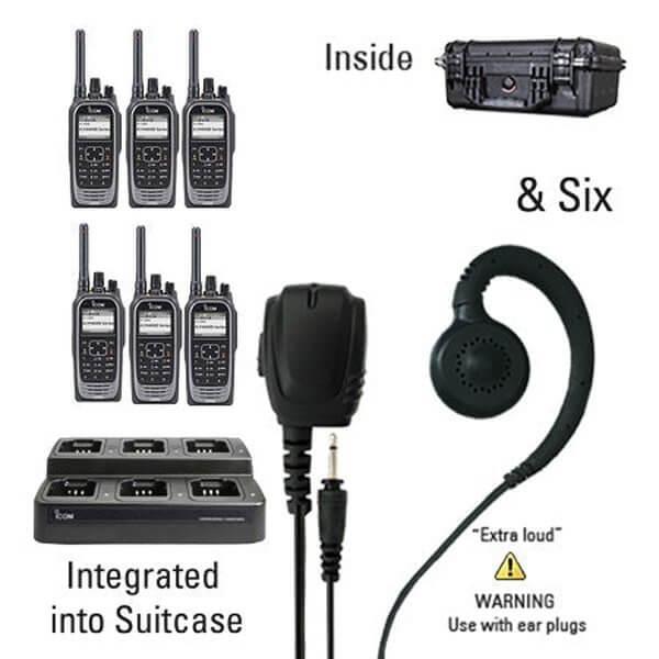 Icom IC-F4400D / F3400D NXDN iDAS Digital Portable Radio "Six Pack"-Icom-ICF44-34DT-6-TEH-S