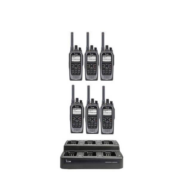 Icom IC-F4400D / F3400D NXDN iDAS Digital Portable Radio "Six Pack"-Icom-ICF44-34DT-6-SHD-S
