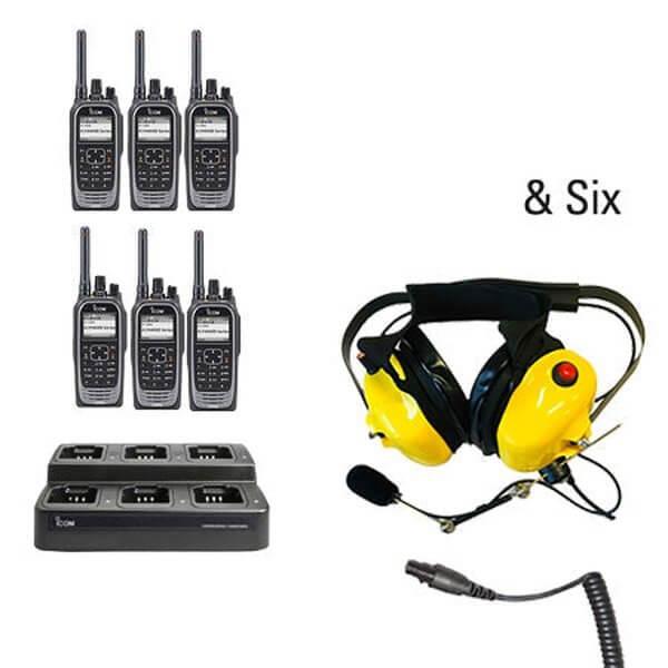 Icom IC - F4400D / F3400D NXDN IDAS Digital Two Way Radio Bundle Package - Icom - ICF44 - 34DT - 6 - SHD