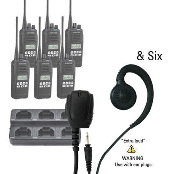 Kenwood NX - 1300 DMR / NXDN Two Way Radio Bundle Package - Kenwood - NX1300 - 6 - LEH